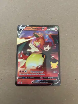 Pokemon TCG Lance's Charizard v SWSH133 Celebrations Black Star Promo Holo - Image 1
