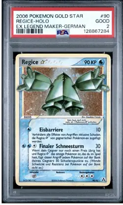 2006 POKEMON EX LEGEND MAKER GOLD STAR #90 REGICE-HOLO PSA 2 GERMAN - Image 1