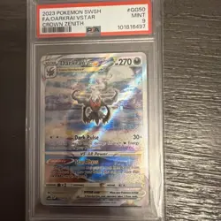2023 POKEMON SWORD & SHIELD CROWN ZENITH #GG50 FULL ART/DARKRAI VSTAR PSA 9 - Image 1