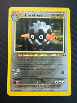 Pokemon TCG Forretress Neo Discovery 21/75 Unlimited Rare MP - Image 1