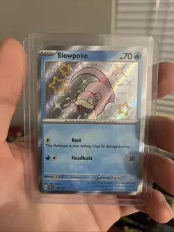 Pokemon Slowpoke 116/091 Paldean Fates Shiny Ultra Rare Holo NM - Image 1