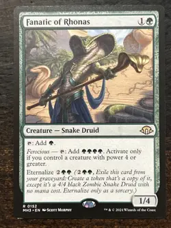 Fanatic of Rhonas Modern Horizons 3 Regular Card NM Condition - Image 1