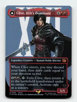Clive, Ifrit's Dominant FOIL Borderless FINAL FANTASY Magic The Gathering Card - Image 1