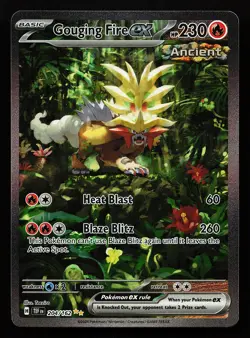 Gouging Fire ex 204/162 SIR Temporal Forces Pokemon Card - Image 1