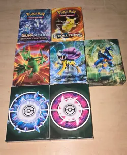 Pokemon TCG Lot Tin 7 Theme Decks Coins 500 Cards Loose All Rarities NM Nntendo - Image 2