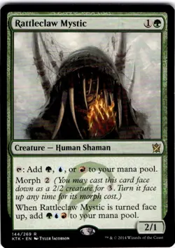 MTG Rattleclaw Mystic Khans of Tarkir Rare #144 - Image 1