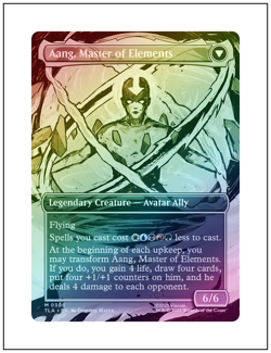 1x Avatar Aang - 0308, Borderless Art Foil, Avatar, Magic MTG NM - Image 2