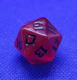 Hour of Devastation Red/Black Spindown D20 Die Dice Life Counter MTG - Image 1