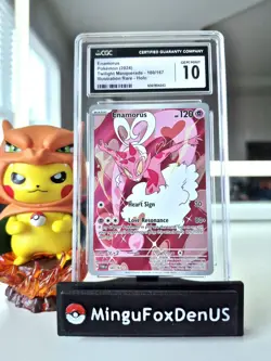 CGC Gem Mint 10 ?? Enamorus #180/167 IR 2024 Pokemon Twilight Masquerade TCG - Image 1