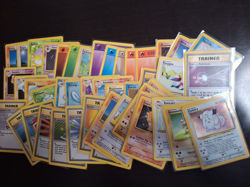 Pokemon Base set Lot Of 47 - #/102 - includes two Holos - Clefairy & Hitmonchan - Image 1