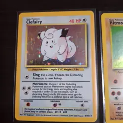 Pokemon Base set Lot Of 47 - #/102 - includes two Holos - Clefairy & Hitmonchan - Image 3