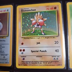 Pokemon Base set Lot Of 47 - #/102 - includes two Holos - Clefairy & Hitmonchan - Image 4