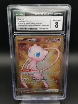Pokemon Mew Ex 205/165 151 Ultra Premium Collection UPC Metal Promo CGC 8 - Image 1