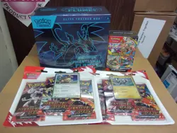 POKEMON PHANTASMAL FLAMES ETB + MEGA BUNDLE BOX + (2) DESTINED BLISTER PACKS - Image 1