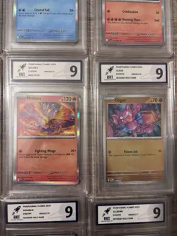 Bundle 9 Slabs RKT Graded Cards Phantasmal Flames Holos And Reverse Holos - Image 5