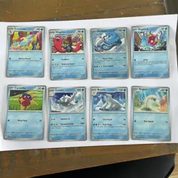 Pokemon TCG Pokemon Beartic Wugtrio Water Type Card bundle (8 cards) Near Mint - Image 1