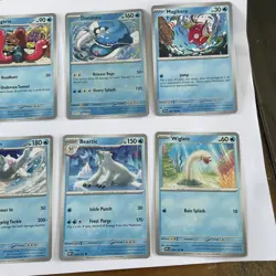 Pokemon TCG Pokemon Beartic Wugtrio Water Type Card bundle (8 cards) Near Mint - Image 3