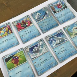 Pokemon TCG Pokemon Beartic Wugtrio Water Type Card bundle (8 cards) Near Mint - Image 4