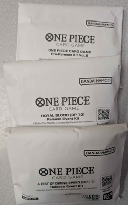 One Piece Card Game (OP- 8, 10, 11) Release Event Kit Sealed Bundle - Image 1