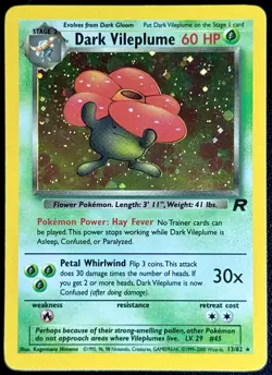 Dark Vileplume 13/82 Team Rocket Holo Pokemon Card - Near Mint Condition - Image 1