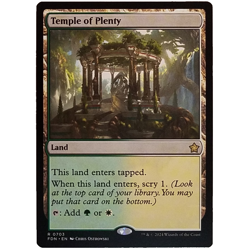 x1 Temple of Plenty FDN MTG M/NM Rare Dual Land Multi-Color Green White TCG CCG - Image 1