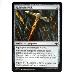 x1 Foil Goldvein Pick MTG FDN M/NM Colorless Artifact Equipment Common - Image 1