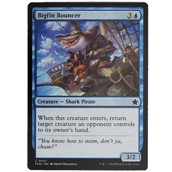 x1 Bigfin Bouncer FDN MTG M/NM Blue Common Creature Shark Pirate Foundations TCG - Image 1
