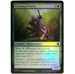 x1 Foil Cackling Prowler FDN MTG M/NM Common Green Creature Hyena Rogue TCG CCG - Image 1