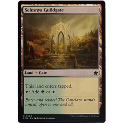x1 Selesnya Guildgate FDN MTG M/NM Common Dual Land Gate Multi-Color Foundations - Image 1