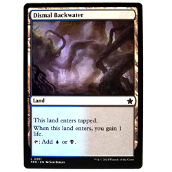 x1 Foil Dismal Backwater MTG FDN M/NM Dual Land Multi-Color Blue Black TCG CCG - Image 1