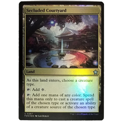 x1 Foil Secluded Courtyard FDN MTG M/NM Uncommon Colorless Land Foundations - Image 1
