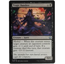 x1 Tragic Banshee FDN MTG M/NM Uncommon Creature Spirit Black Foundations TCG - Image 1