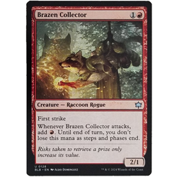 x1 Brazen Collector MTG BLB M/NM Uncommon Red Creature Raccoon Rogue Bloomburrow - Image 1