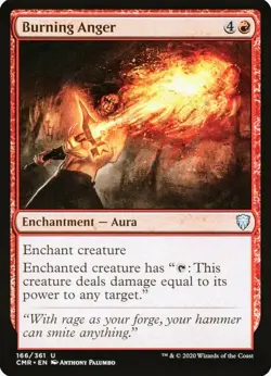 X 1 Burning Anger NM Commander Legends 166 MTG Magic The Gathering - Image 1