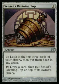 Sensei's Divining Top -Foil Medium Play MTG Champions of Kamigawa - Image 1