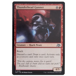 x1 Foil Thunderhead Gunner MTG DFT M/NM Common Red Creature Shark Pirate TCG CCG - Image 1
