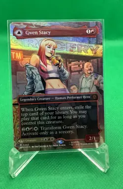 MTG Marvel’s Spider-Man Gwen Stacy Ghost-Spider (Borderless) Mythic Foil #0202! - Image 1