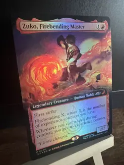 MTG TLE Avatar: Eternal Legal Zuko, Firebending Master EXTENDED ART Mythic FOIL - Image 1