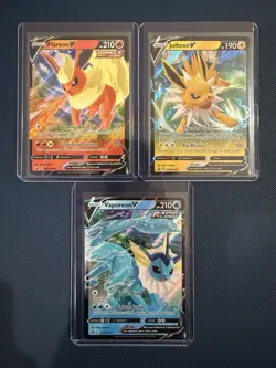 Pokemon TCG Lot Of 3 Jolteon V, Flareon V, Vaporeon V SWSH Promo NM Condition - Image 1