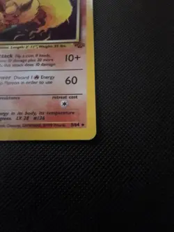 Pokemon TCG Flareon Jungle Holo Card 3/64 1st Edition Holo Rare LP - Image 5