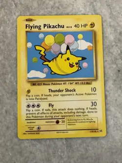 Pokemon TCG Flying Pikachu Secret Rare XY Evolutions 110/108 NM/MINT - Image 1