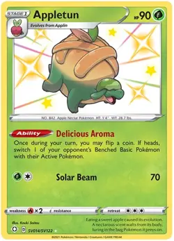NM-Mint Appletun - SV014/SV122 - Shiny Holo Rare Pokemon Shining Fates: Shiny Va - Image 1