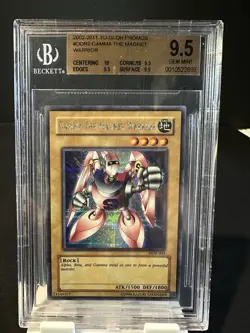 BGS 9.5+ GAMMA THE MAGNET WARRIOR SCR DOR-E001 2003 YUGIOH DUELISTS OF THE ROSES - Image 1