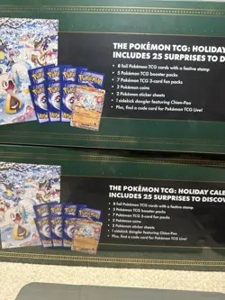 Pokemon TCG Advent Calendar 25 Days of Surprises Sealed Box Rare Festive Cards - Image 3
