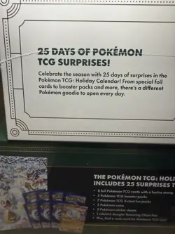 Pokemon TCG Advent Calendar 25 Days of Surprises Sealed Box Rare Festive Cards - Image 4