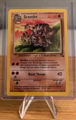 Graveler #75 Non-Holo Pokemon Card Near Mint 37/62 Uncommon Fossil Set 1999 - Image 1