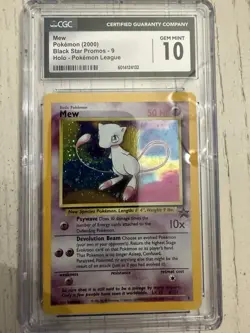 Pokemon Mew Holo Black Star Promos Card 9 CGC 10 Mew #9 2000 Pokemon League TCG - Image 3