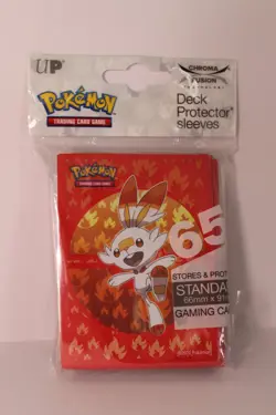 Pokemon Scorbunny - Ultra Pro Card Protectors (65 Pack) - Image 1
