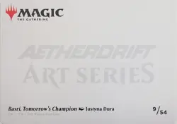 x1 Basri, Tomorrow's Champion Gold Stamp Art Card MTG M/NM 9/54 Aetherdrift TCG - Image 2