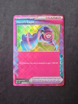 Hero's Cape 152/162 Temporal Forces Ace Spec Trainer Holo Rare Card NM Condition - Image 1